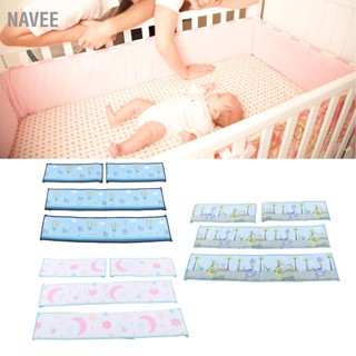 NAVEE Crib Liner แก้ไขอย่างปลอดภัยป้องกันการชนกันสูงป้องกันสูง Protector แผ่นกันชนสำหรับบ้าน