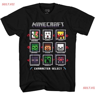 NEW Cartoon COD การ์ตูน มายคราฟ Minecraft Character Select Big Boys Youth T-Shirt Licensed เสื้อยืดพิมพ์ลาย