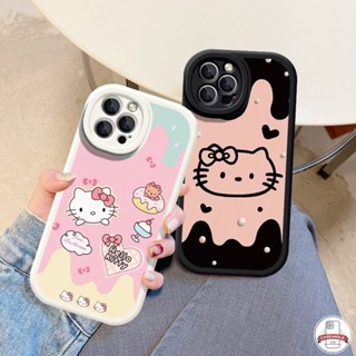 เคสโทรศัพท์มือถือแบบนิ่ม ลายการ์ตูนเฮลโลคิตตี ไอศกรีม สําหรับ Samsung A13 A12 A14 A33 A31 A03 A53 A02s A04 A54 A20 A50s A10s A04s A30s A11 A23 A03s A34 A50 A22 A51 A52s A71 A52 A72 A21s A73 A20s A32