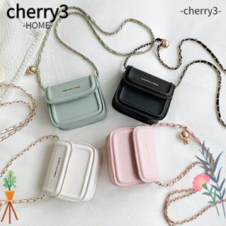 Cherry3 กระเป๋าสะพายไหล่ สะพายข้าง สายโซ่ ทรงสี่เหลี่ยม สําหรับผู้หญิง