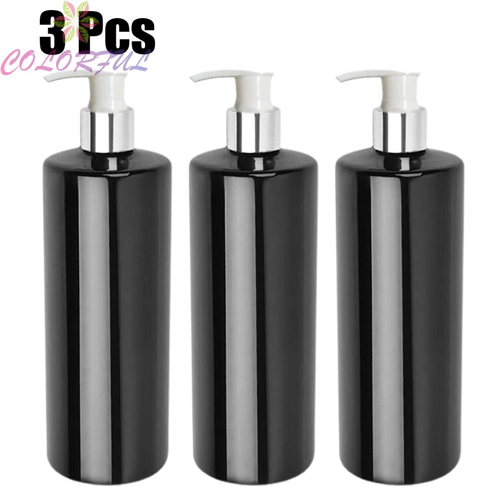 colorful-set-of-3-pet-bottles-for-shampoo-lotion-500ml-capacity-refillable-and-leak-proof