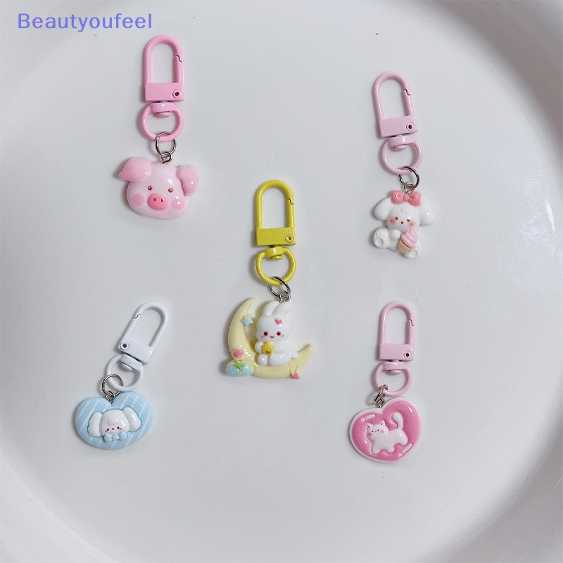 beautyoufeel-พวงกุญแจ-จี้รูปสัตว์-หมู-กระต่าย-แมว-สุนัข-น่ารัก-ขนาดเล็ก-สําหรับแขวนกระเป๋า-หูฟังรถยนต์-ตกแต่ง