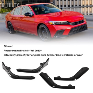 B_HILTY 2 pcs กันชนหน้า Lip ABS Sporty Bumper Wrap Angle Replacement สำหรับ Civic 11th 2022 ขึ้นไป