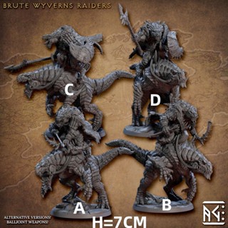 10.10 เหนื่อยมากSavage Dragon Knight Tyrannosaurus Knight Tyrannosaurus ปากกาไวท์เทนนิ่ง โมเดลเกมกระดาน DND 3D FBFZ