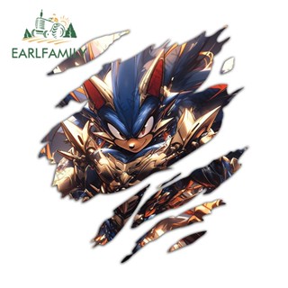 Earlfamily สติกเกอร์ไวนิล Sonic Tear ขนาด 13 ซม. X 7.6 ซม. ป้องกันรอยขีดข่วน สําหรับติดตกแต่งรถยนต์ รถจักรยานยนต์ รถบรรทุก