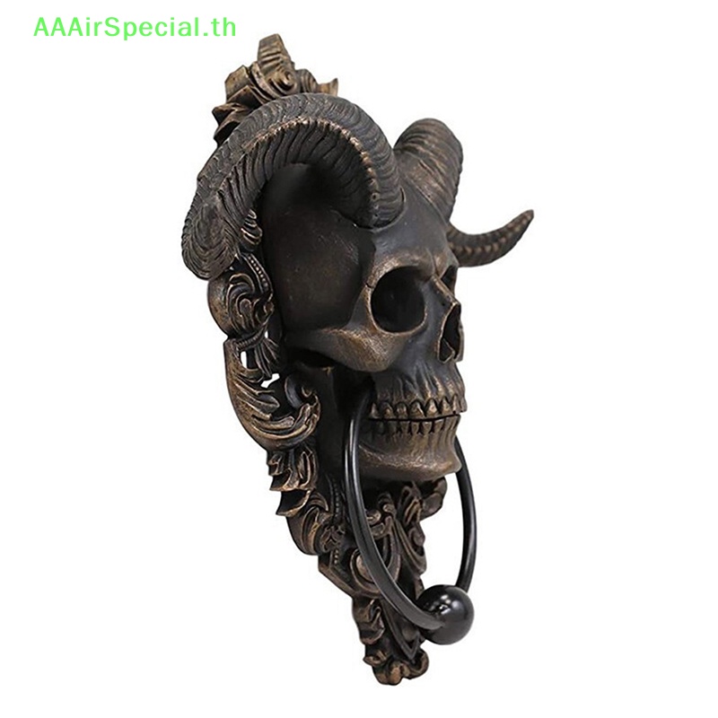 aaairspecial-รูปปั้นหัวกะโหลก-แพะ-โครงกระดูก-เรซิน-สไตล์พังก์-ซาตาน-สําหรับตกแต่งประตู
