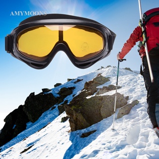 Amymoons แว่นตาสกีหิมะ กันลม ป้องกันรังสียูวี สําหรับขี่จักรยาน รถจักรยานยนต์ สโนว์โมบิล สกี กลางแจ้ง กีฬา สกี