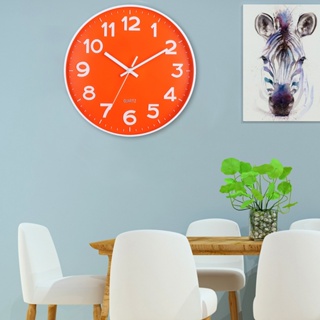 Redbuild|  นาฬิกาแขวนผนัง 12 นิ้ว เสียงเงียบ ใช้แบตเตอรี่ สไตล์โมเดิร์น อ่านง่าย สําหรับห้องน้ํา ห้องนอน ห้องครัว