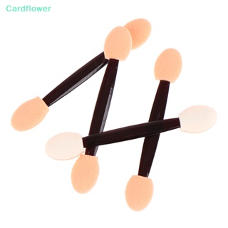 &lt;Cardflower&gt; แปรงแต่งหน้า แปรงอายแชโดว์ ฟองน้ํายาง สองด้าน แบบใช้แล้วทิ้ง สําหรับเครื่องสําอาง สุ่มสี ลดราคา 100 ชิ้น