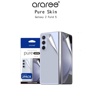 Araree Pure Skin ฟิล์มกันรอยด้านหลังเกรดพรีเมี่ยมจากเกาหลี ฟิล์มสำหรับ Galaxy Z Fold5 Z [2ชิ้น]