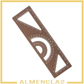 [Almencla2] ไม้บรรทัด ลายฉลุเรขาคณิต 15 ซม. สําหรับวาดภาพ คณิตศาสตร์