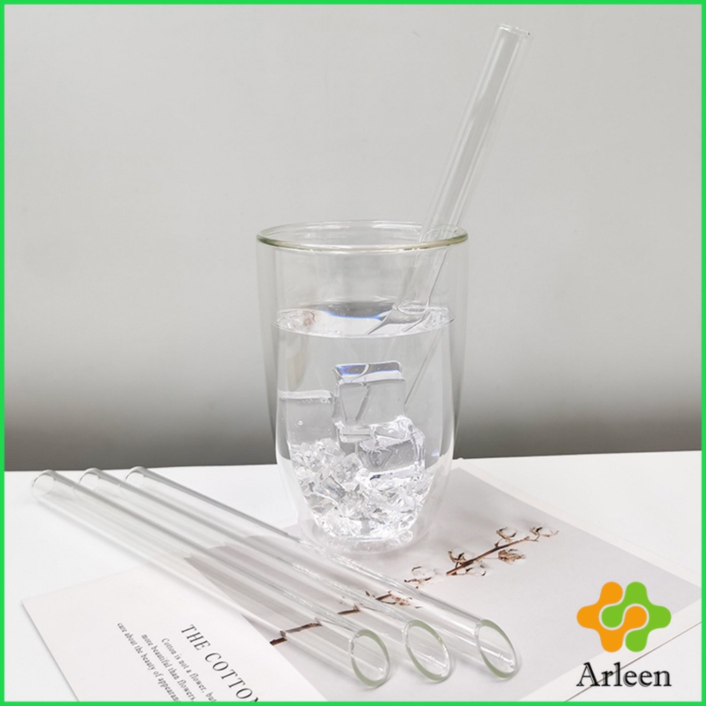 arleen-หลอดดูดน้ำ-แบบแก้วใส-ปลายเฉียง-ใช้ดื่มชานม-ชาไข่มุข-ความยาว-20-cm-glass-straw