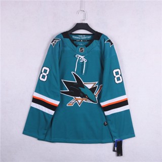 เสื้อกีฬาแขนยาว ลาย Nhl Hockey Jersey Hockey Jersey ทรงหลวม ขนาดใหญ่ สไตล์ฮิปฮอป สตรีทแดนซ์ สําหรับผู้ชาย และผู้หญิง