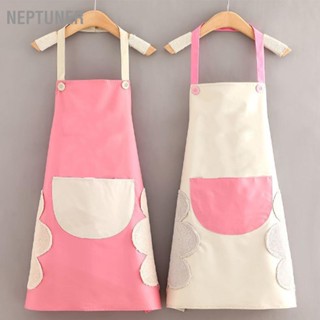 NEPTUNER ผ้ากันเปื้อนทำอาหารกันน้ำป้องกันน้ำมันสไตล์การ์ตูนน่ารักสีสดใสผ้ากันเปื้อนครัวสำหรับร้านอาหารของครอบครัว