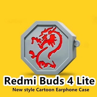 【คุณภาพสูง】เคสหูฟัง แบบนิ่ม ลายการ์ตูนหมีคุกกี้น่ารัก สําหรับ Redmi Buds 4 Lite Redmi Buds 4 Lite