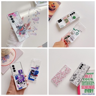 เคสป้องกันโทรศัพท์มือถือ แบบใส ลายการ์ตูนอนิเมะ สําหรับ Samsung Galaxy Z Fold4 Z Fold3 Z Fold4 Z Fold3