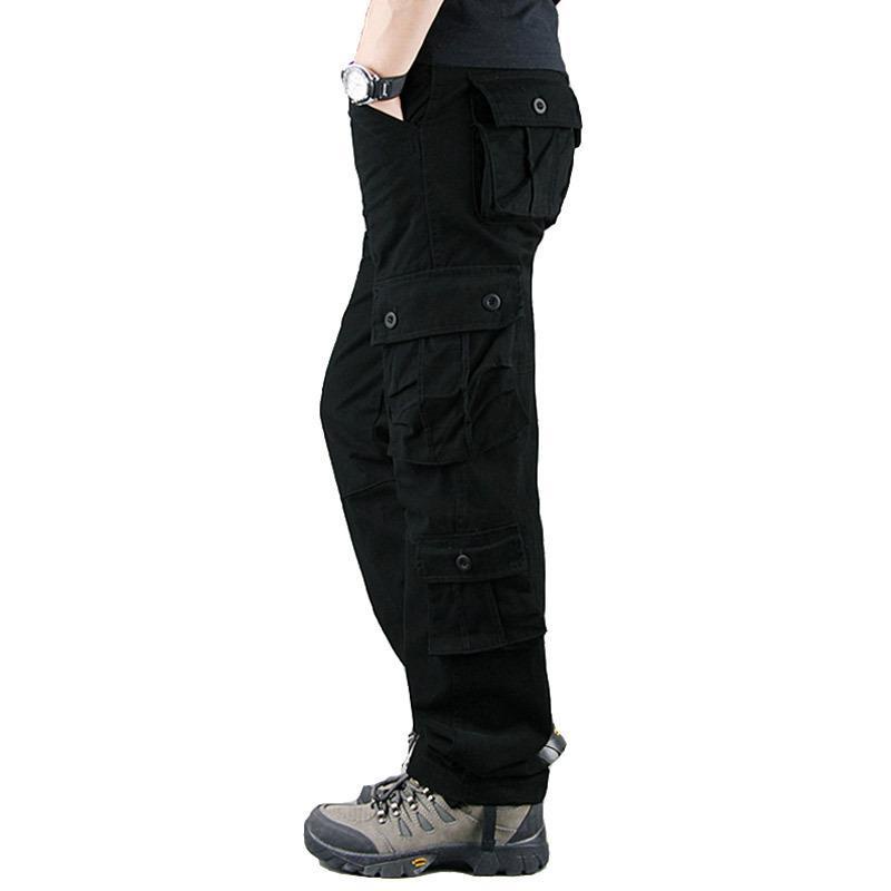 asrv-กางเกงผู้ชาย-กางเกงคาร์โก้ผู้ชาย-ผ้าฝ้ายแท้-ทรงตรง-เรียบง่าย-แฟชั่นหลายกระเป๋า-กางเกงลำลองกีฬา