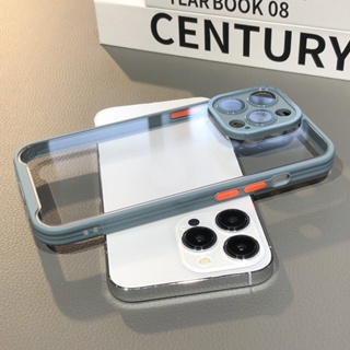 เคสโทรศัพท์มือถือแบบใส กันรอยกล้อง พร้อมฟิล์มเลนส์กล้อง สําหรับ IPhone 11 12 13 Pro Max 14 Pro Max 14 Plus