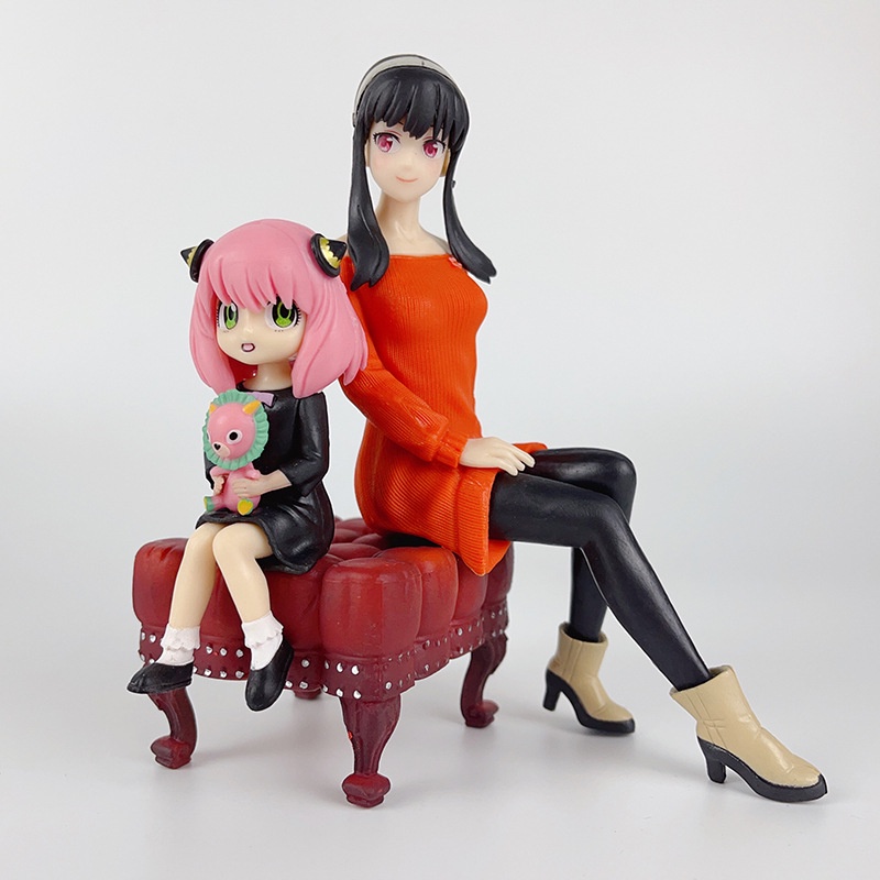 โมเดลฟิกเกอร์-pvc-รูปปั้นอนิเมะ-yor-forger-anya-forger-sitting-sofa-kawaii-ขนาด-15-ซม-สําหรับตกแต่งห้อง