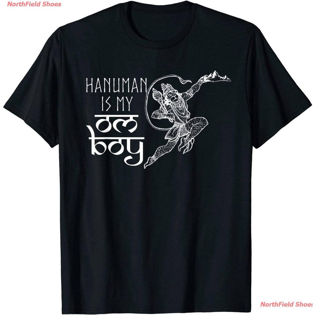 ใหม่-เสื้อยืดcalandfashionประเทศไทย-หนุมาน-พระพุทธเจ้า-เทพเจ้าลิง-funny-hanuman-is-my-om-boy-hindu-god-shirt-t-shirt-คอ