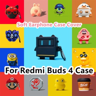 【จัดส่งด่วน】เคสหูฟัง แบบนิ่ม ลายการ์ตูนมอนสเตอร์ตาโต สําหรับ Redmi Buds 4 Redmi Buds 4