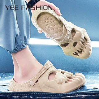 YEE Fashion Yee Fashion รองเท้าแตะผู้ชาย  รองเท้าแตะชาย เท่ๆ  ชาย แตะ แตะยางนิ่มแบบสวมรัดส้น หัวโต กลางแจ้ง รองเท้าชายหาด 23051706 High quality สวยงาม Chic รุ่นใหม่ D24E00M 37Z230910