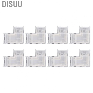 Disuu 8pcs L Shaped  Light Strip Connectors 4 Pin 10mm Wide Right Angle