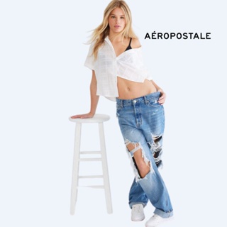 AEROPOSTALE Vantelale เสื้อครอปท็อป ผ้าฝ้าย สีขาว สําหรับผู้หญิง