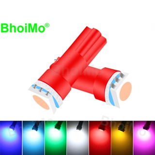 Bhoimo ไฟ LED 1SMD T5 W3W 3030 ติดแดชบอร์ดภายในรถยนต์ ไฟแสดงสถานะด้านข้าง ไฟเกจ ลิ่มมิเตอร์ แผงแผนที่ หลอดไฟ คําเตือน แดชบอร์ด เครื่องดนตรี รถจักรยานยนต์ ไฟสัญญาณ DC12V