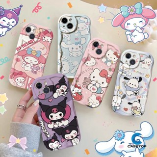 เคสโทรศัพท์มือถือ ขอบโค้ง ลาย Kuromi Pochacc Hello KKitty 3D สําหรับ Oppo A17K A11K A16s A33 A77S A7 A35 A16 A54 A3s A32 A16K A16E A15 A53 A15s A12 A5s A12E A17 A77 A57
