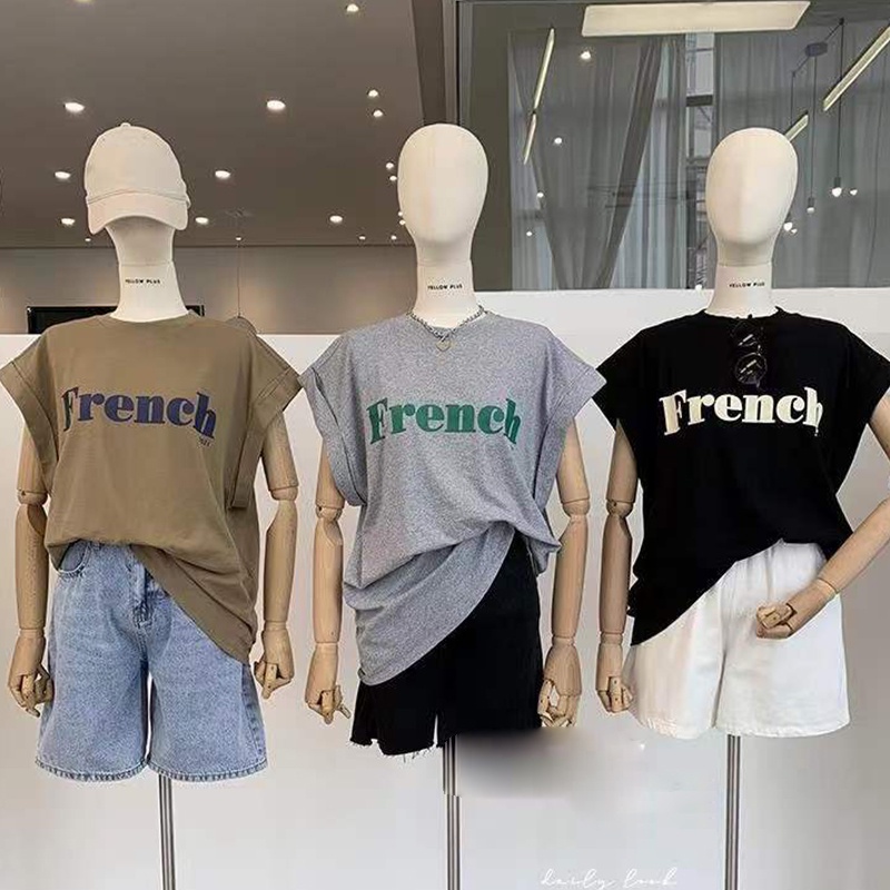 พร้อมส่ง-เสื้อยืดเเขนสั้น-เสื้อยืดทรงหลวม-เสื้อยืดคอกลมผ้านิ่มใส่สบาย-ลายแฟชั่นวินเทจ