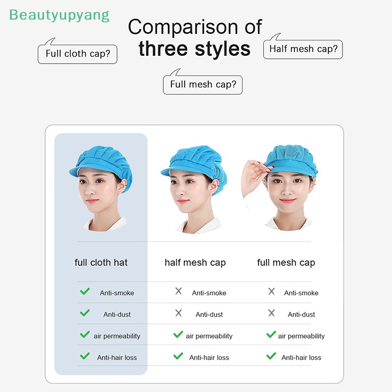 beautyupyang-หมวกเชฟ-กันฝุ่น-สําหรับใส่ทํางานโรงงาน-โรงงานอาหาร