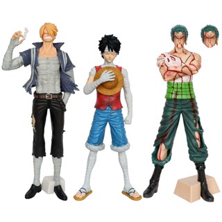 โมเดลฟิกเกอร์ One Piece 3D2Y Luffy Zoro Sanji ของเล่นสําหรับเด็ก ตกแต่งบ้าน เก็บสะสม ของขวัญ