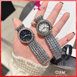 [C.R] นาฬิกาข้อมือผู้หญิง นาฬิกาข้อมือควอตซ์ สายแสตนเลส หรูหรา สําหรับผู้หญิง 7552