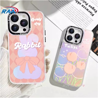 เคสโทรศัพท์มือถือแบบแข็ง ไล่โทนสี ลายกระต่าย ดอกทิวลิป สําหรับ Realme C53 C55 10 C35 C33 C31 C30 C30S C21Y C25Y C15 C12 C25 C25S C20A C11 9i 5i 6i C3 C2 8i 5G Pro A1K Narzo 50A 50i Prime Narzo 20