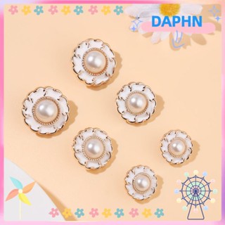 DAPHS กระดุมไข่มุก แฮนด์เมด DIY สําหรับตกแต่งเสื้อผ้า 10 ชิ้น