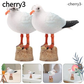 Cherry3 โมเดลนกนางนวล พลาสติก สีแดง สําหรับตกแต่งบ้าน