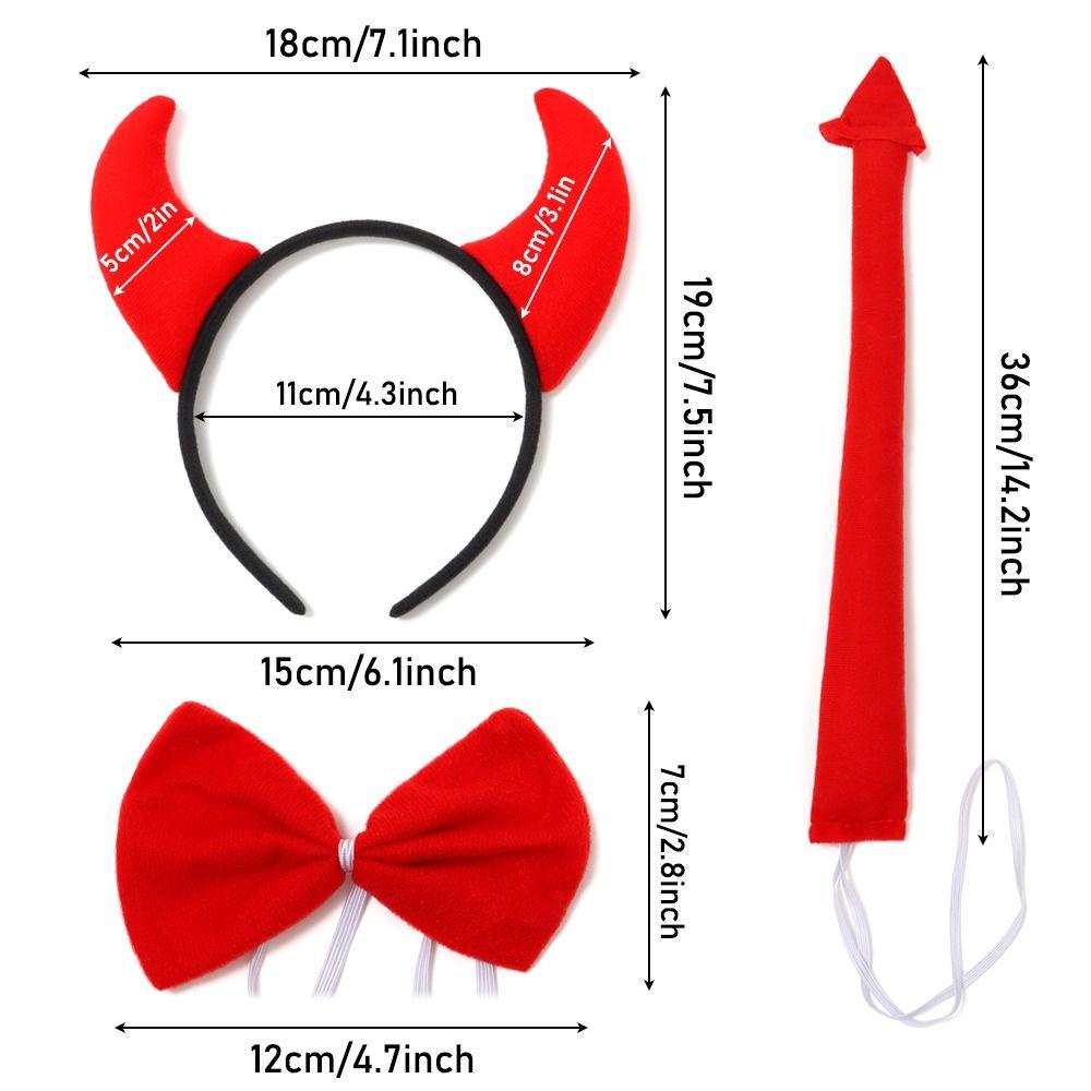 cherry3-ชุดเครื่องแต่งกายคอสเพลย์ปีศาจปีศาจ-หางปีศาจ-โบว์-สีแดง-สําหรับตกแต่งปาร์ตี้ฮาโลวีน