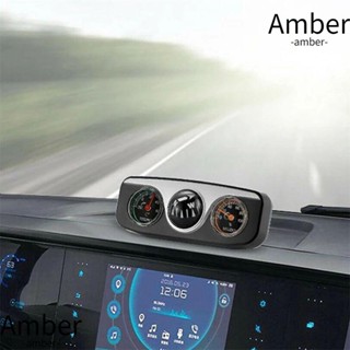 Amber 3 in 1 เครื่องวัดอุณหภูมิเข็มทิศ ลูกบอลนําทาง อุปกรณ์เสริมในรถยนต์