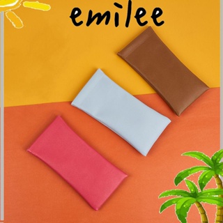Emilee กระเป๋าใส่แว่นตาหนังพกพาสีธรรมดาแบบเรียบง่าย