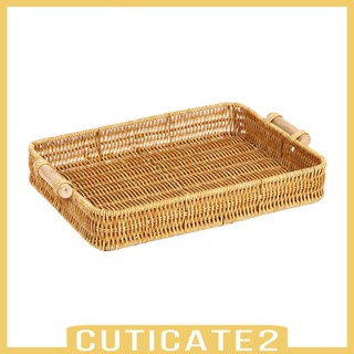 [Cuticate2] ตะกร้าผลไม้ พร้อมที่จับ สําหรับใส่อาหาร ขนมขบเคี้ยว ในห้องครัว ห้องนอน