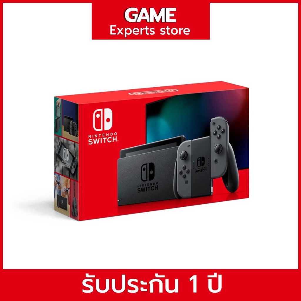 nintendo-switch-with-gray-joy-con-นินเทนโด