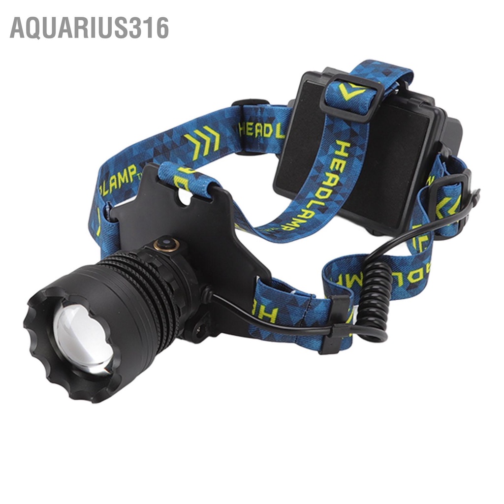 aquarius316-ไฟหน้า-usb-3000lm-กันน้ำ-90-องศาปรับแฮนด์ฟรีไฟฉายคาดศีรษะฉุกเฉินกลางแจ้งแบบชาร์จไฟได้