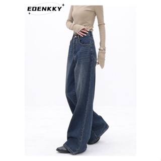 EOENKKY กางเกงขายาว กางเกงยีสน์ผู้หญิง ทรงหลวม ๆ ตรง Retro Hip Hop Pants 2023 NEW Style  Comfortable สวยงาม High quality Stylish A97L0LB 36Z230909