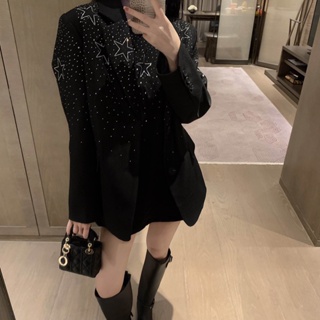 ETH2 Alexa * r W * g AW 2023 fall/winter New Sky star five-pointed star suit coat for women fashion all-match simple personality slimming handsome women