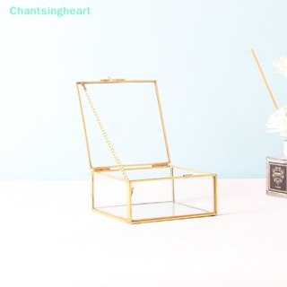 &lt;Chantsingheart&gt; กล่องแก้วใส ทรงเรขาคณิต หกเหลี่ยม สําหรับใส่เครื่องประดับ แหวนแต่งงาน