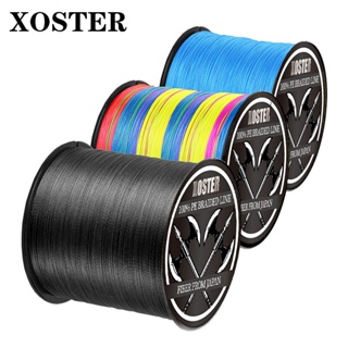 Xoster สายเอ็นตกปลา แบบถัก PE 4 ขาตั้ง 100 ม. 4 เกลียว PE สีเดียว