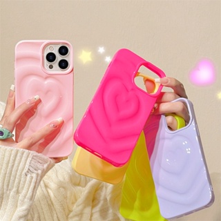 เคสโทรศัพท์มือถือ ป้องกันฝุ่น ลายหัวใจ สีแคนดี้ สําหรับ Iphone 11 15 14 12 13 Pro Max