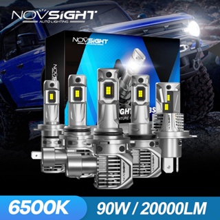 Novsight N62 หลอดไฟหน้ารถยนต์ LED 9005 9006 H4 H11 90W 20000LM 6500K 1:1 สว่างมาก รับประกัน 3 ปี