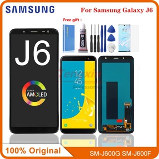 อะไหล่หน้าจอสัมผัส LCD AMOLED 5.6 นิ้ว สําหรับ Samsung Galaxy J6 2018 J600F J600